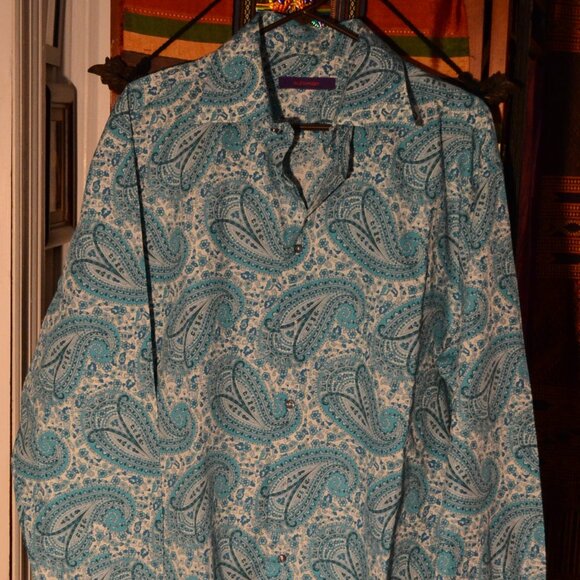 Kuhlman - Paisley - 100% Cotton - Men's shirt - French Cuffs - Size 45. - Picture 4 of 5